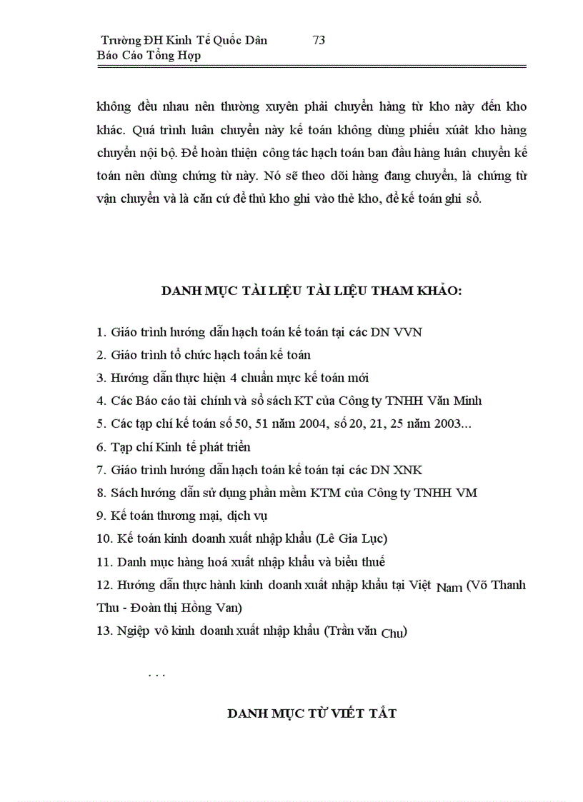 image for page Báo cáo thực tập tại công ty TNHH Văn Minh