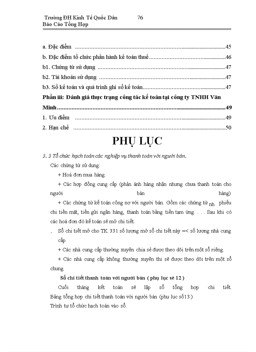 image for page Báo cáo thực tập tại công ty TNHH Văn Minh