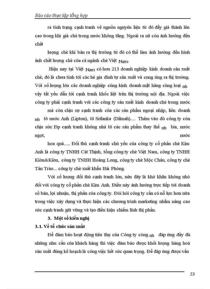 image for page Báo cáo thực tập tại Công ty Cổ phần Chè Kim Anh