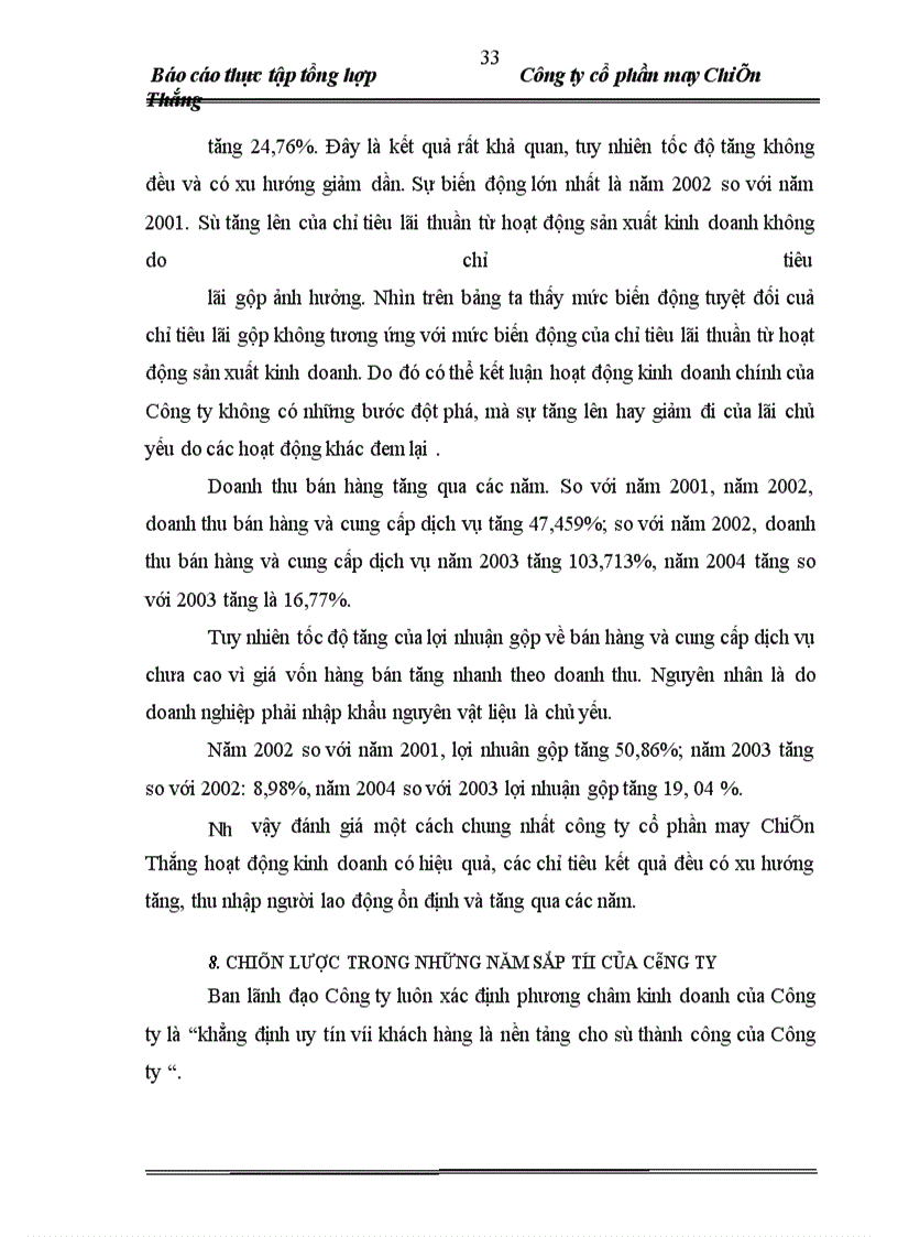 image for page Báo cáo thực tập tại Công ty cổ phần may Chiến Thắng