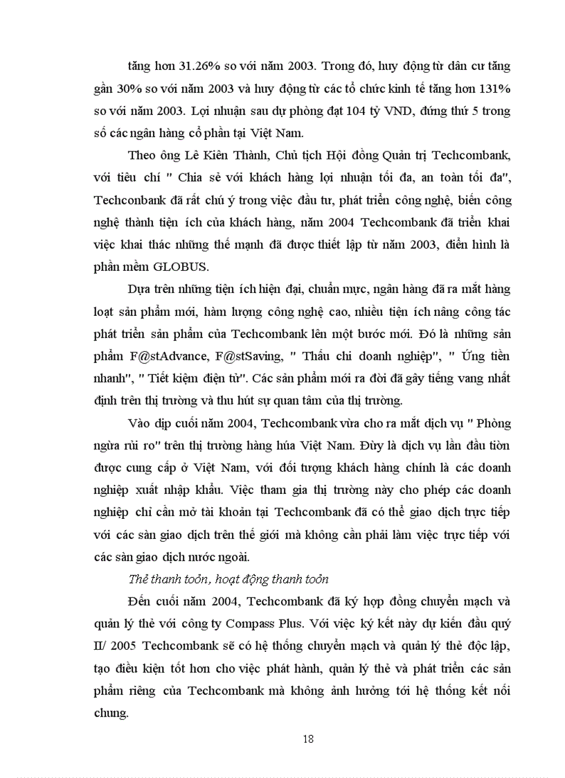 image for page Báo cáo thực tập tại Ngân Hàng thương mại cổ phần kĩ thương Techcombank