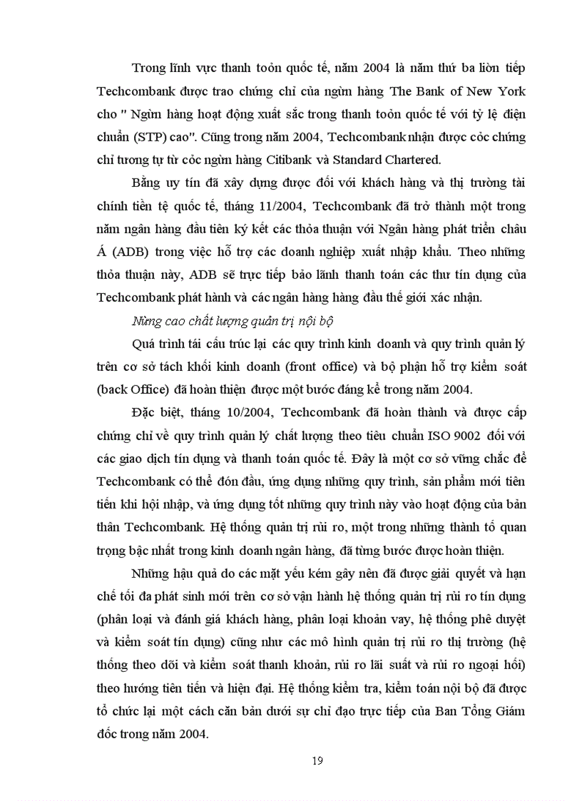 image for page Báo cáo thực tập tại Ngân Hàng thương mại cổ phần kĩ thương Techcombank