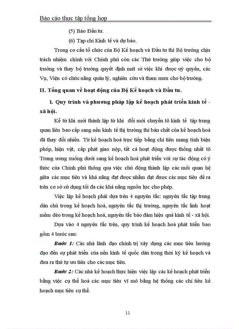 image for page Báo cáo thực tập tại Bộ Kế hoạch và Đầu tư