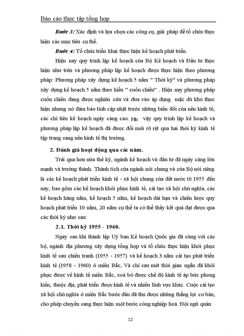 image for page Báo cáo thực tập tại Bộ Kế hoạch và Đầu tư