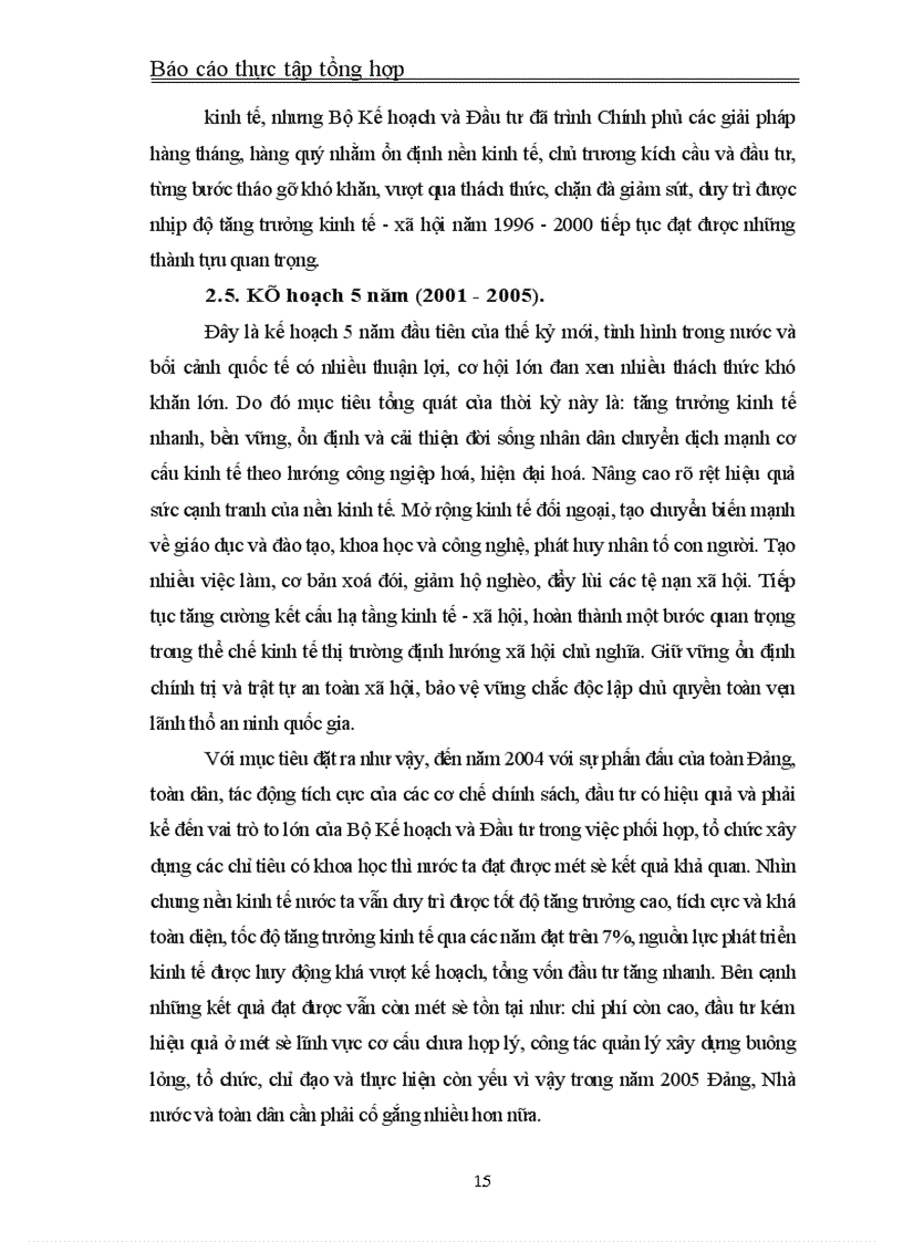 image for page Báo cáo thực tập tại Bộ Kế hoạch và Đầu tư