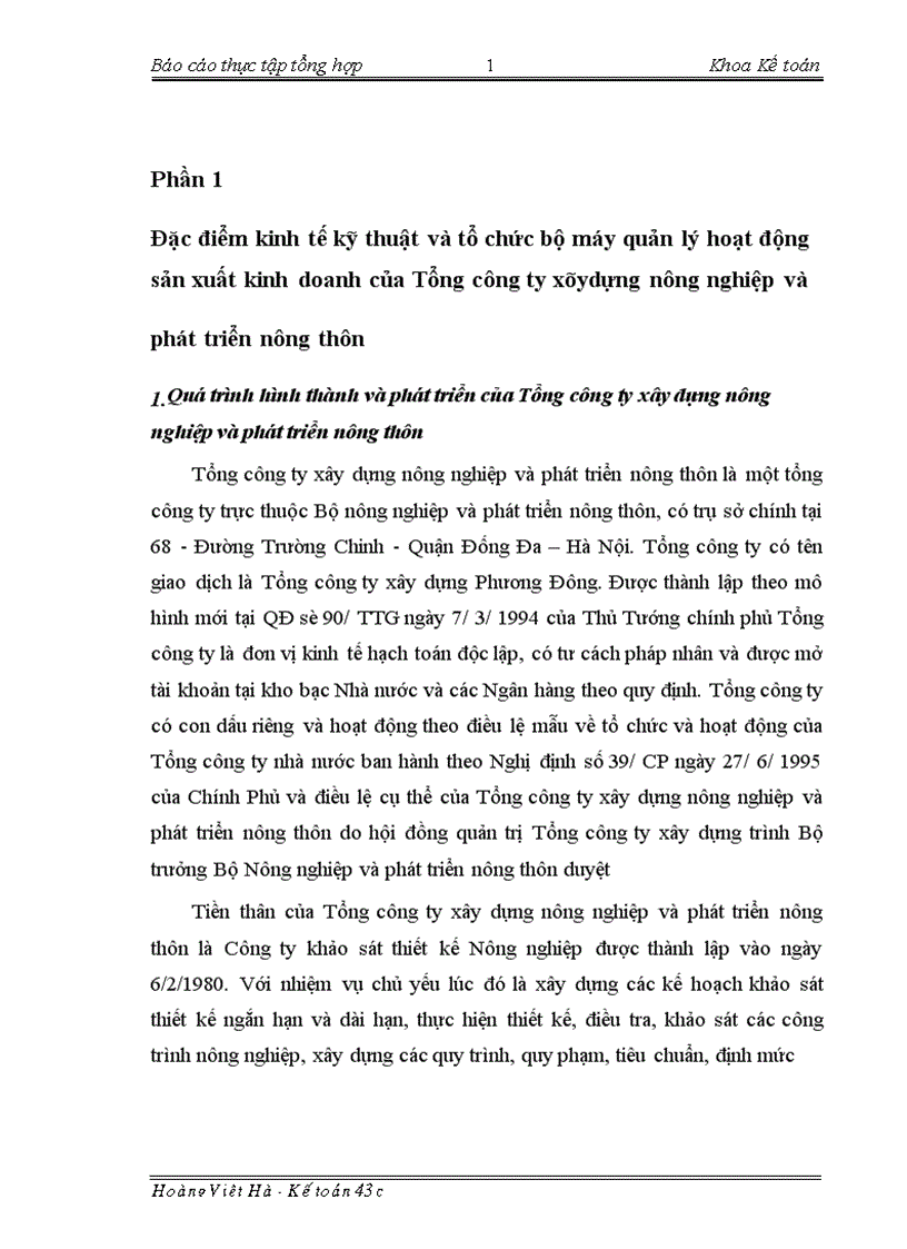 image for page Báo cáo thực tập tại Tổng công ty xây dựng nông nghiệp và phát triển nông thôn