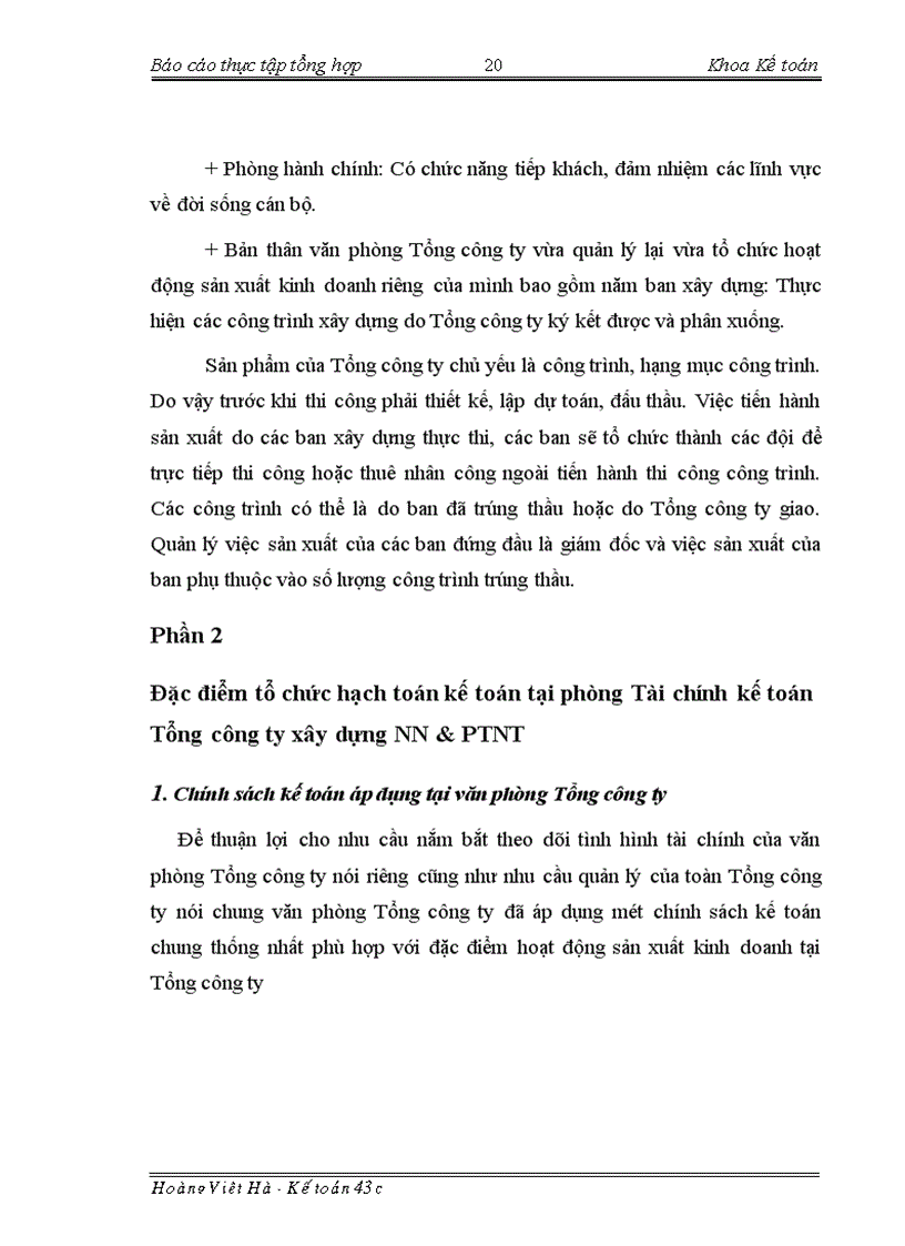 image for page Báo cáo thực tập tại Tổng công ty xây dựng nông nghiệp và phát triển nông thôn