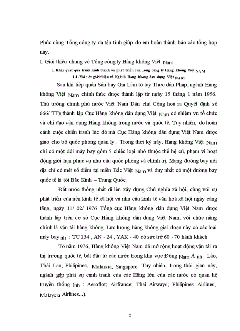 image for page Báo cáo thực tập tại Tổng công ty Hàng không Việt Nam