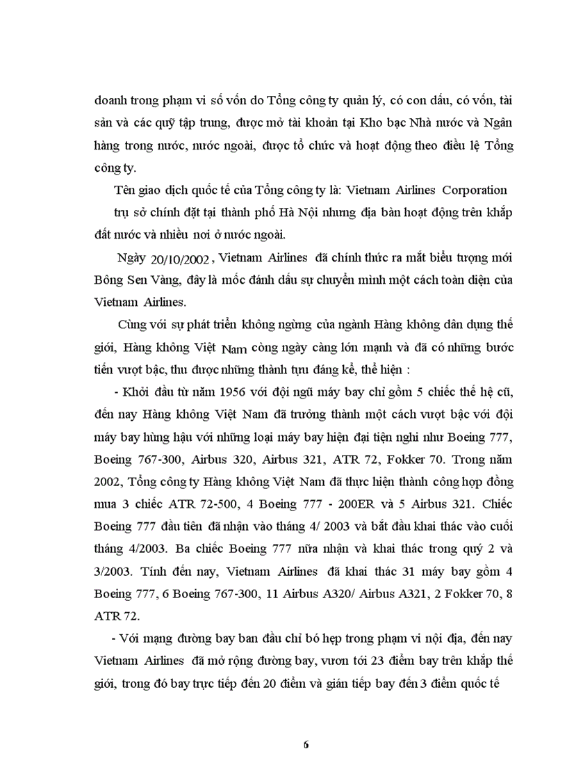 image for page Báo cáo thực tập tại Tổng công ty Hàng không Việt Nam