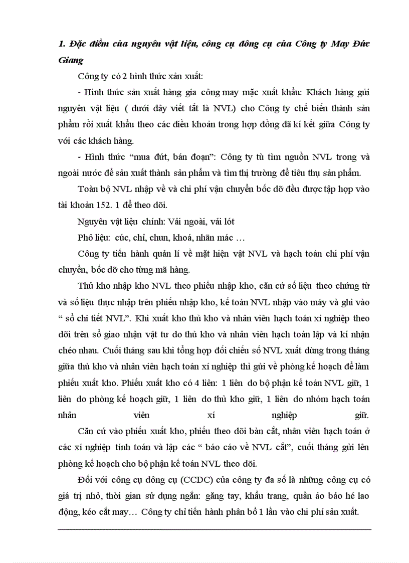 image for page Báo cáo thực tập tại Công ty May Đức Giang