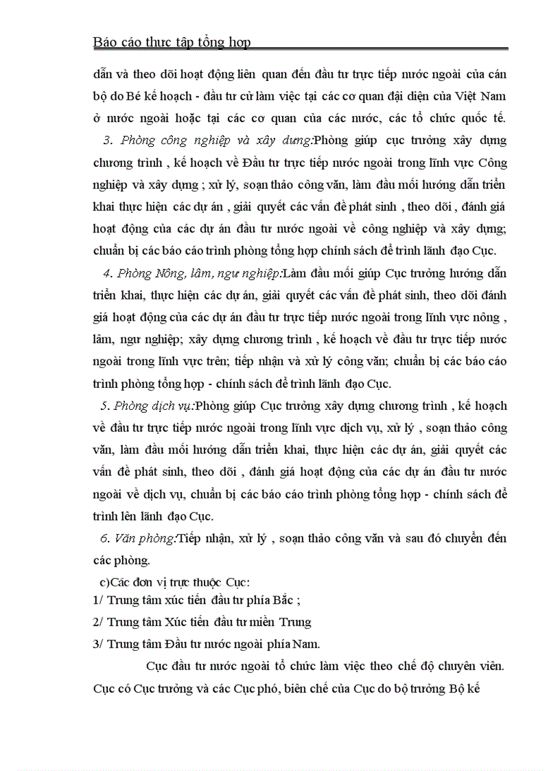 image for page Báo cáo thực tập tại Bộ Kế hoạch- Đầu tư và Cục ĐTNN