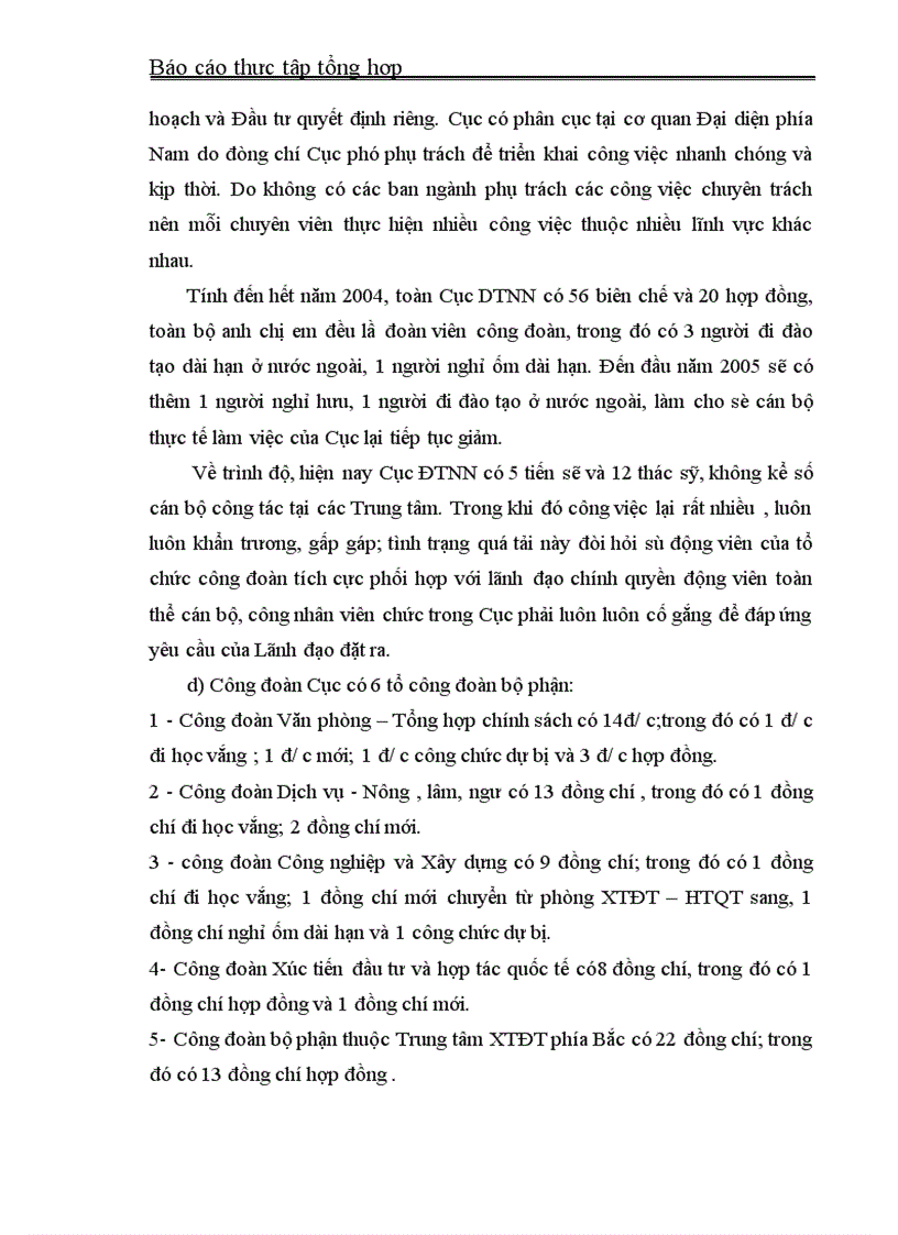 image for page Báo cáo thực tập tại Bộ Kế hoạch- Đầu tư và Cục ĐTNN