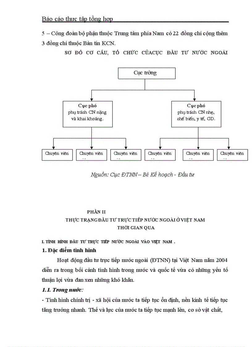 image for page Báo cáo thực tập tại Bộ Kế hoạch- Đầu tư và Cục ĐTNN