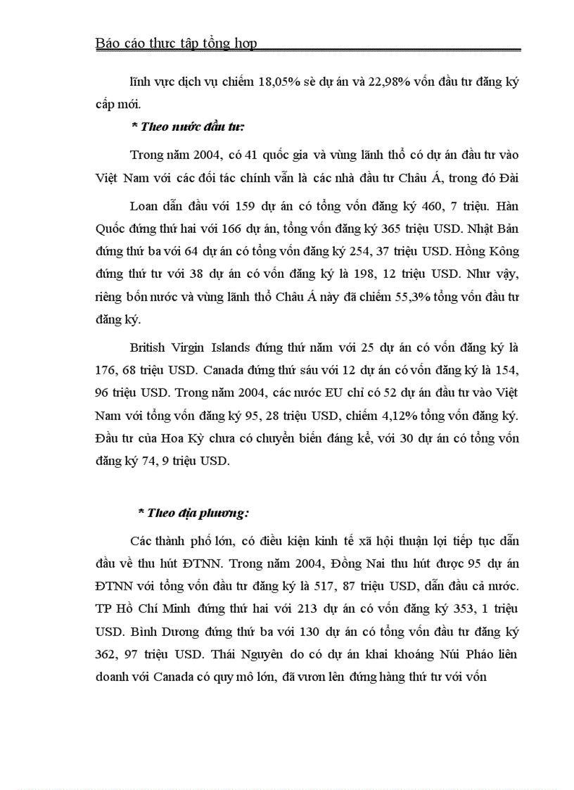 image for page Báo cáo thực tập tại Bộ Kế hoạch- Đầu tư và Cục ĐTNN