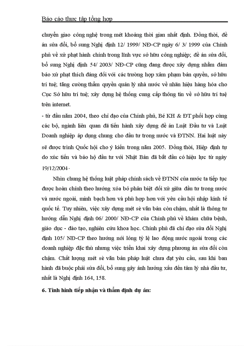 image for page Báo cáo thực tập tại Bộ Kế hoạch- Đầu tư và Cục ĐTNN