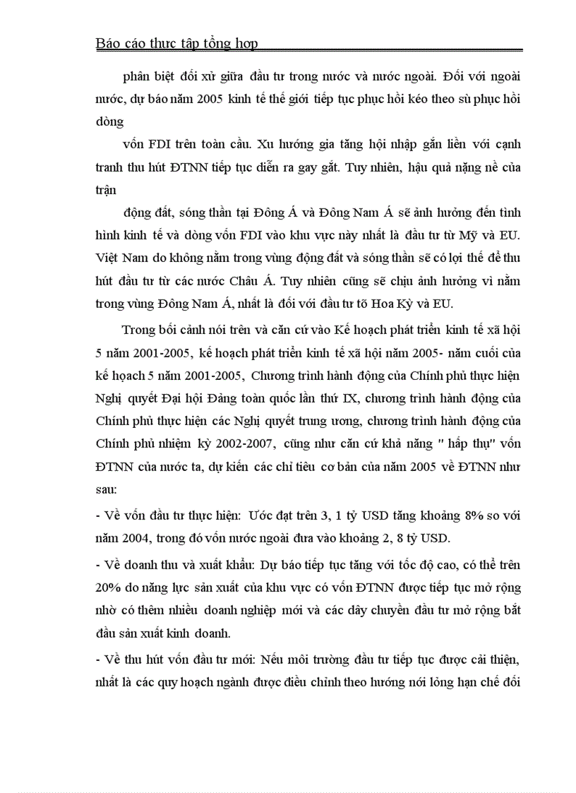 image for page Báo cáo thực tập tại Bộ Kế hoạch- Đầu tư và Cục ĐTNN