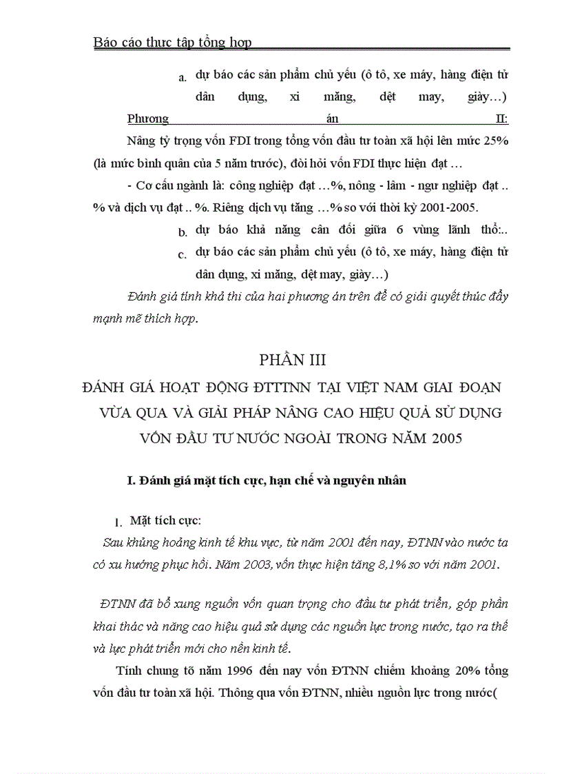 image for page Báo cáo thực tập tại Bộ Kế hoạch- Đầu tư và Cục ĐTNN