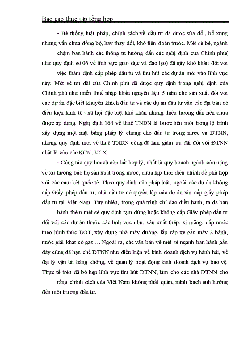 image for page Báo cáo thực tập tại Bộ Kế hoạch- Đầu tư và Cục ĐTNN