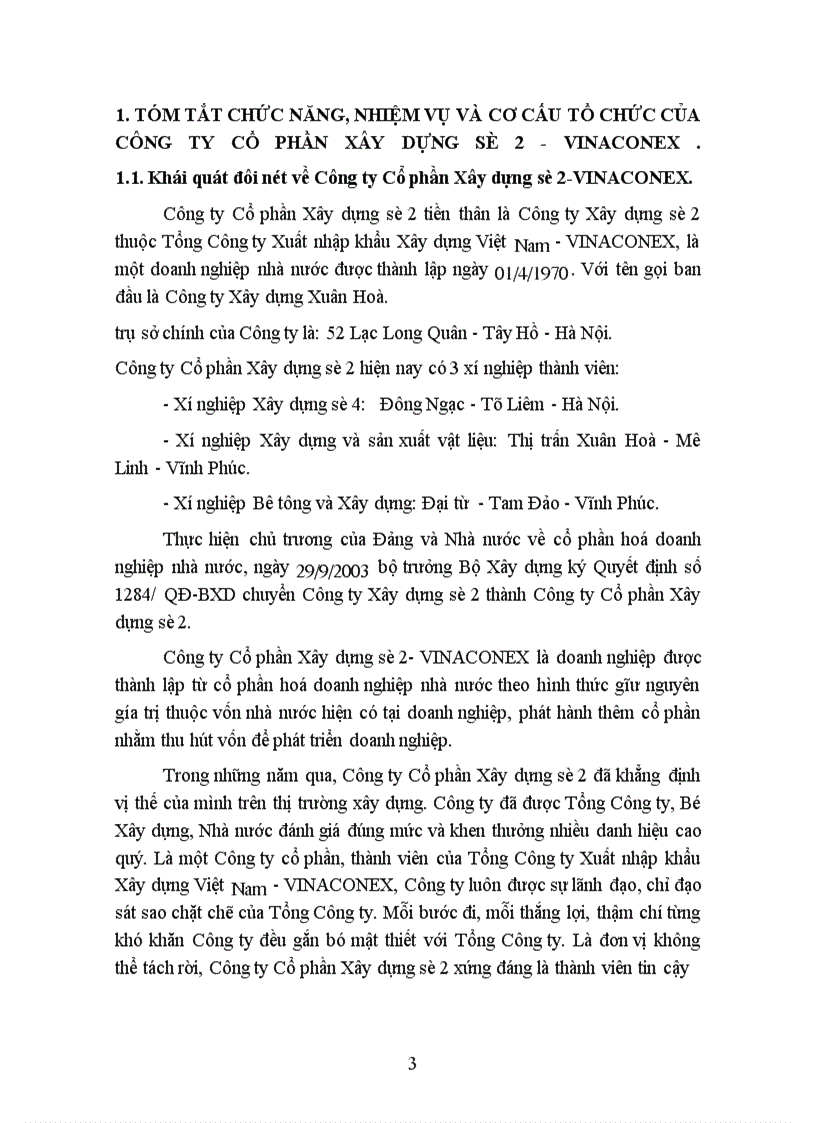 image for page Báo cáo thực tập tại Công ty Cổ phần Xây dựng số 2