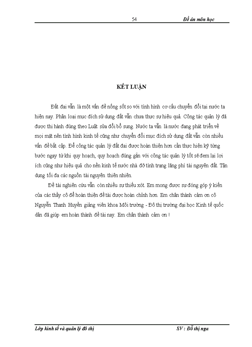 image for page Thực trạng và kiến nghị công tác quản lý và sử dụng đất tại huyện Tiên Du – TP. Bắc Ninh giai đoạn 2005 -2010