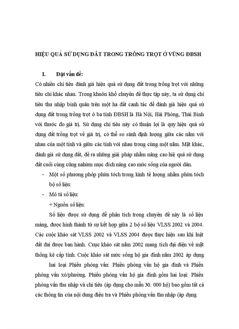 image for page Những nhân tố ảnh hưởng đến hiệu quả sử dụng đất trong ngành trồng trọt ở vùng đồng bằng sông hồng