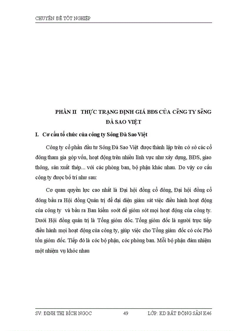 image for page Hoạt động định giá cho mục đích bán BĐS tại công ty Cổ phần đầu tư Sông Đà Sao Việt
