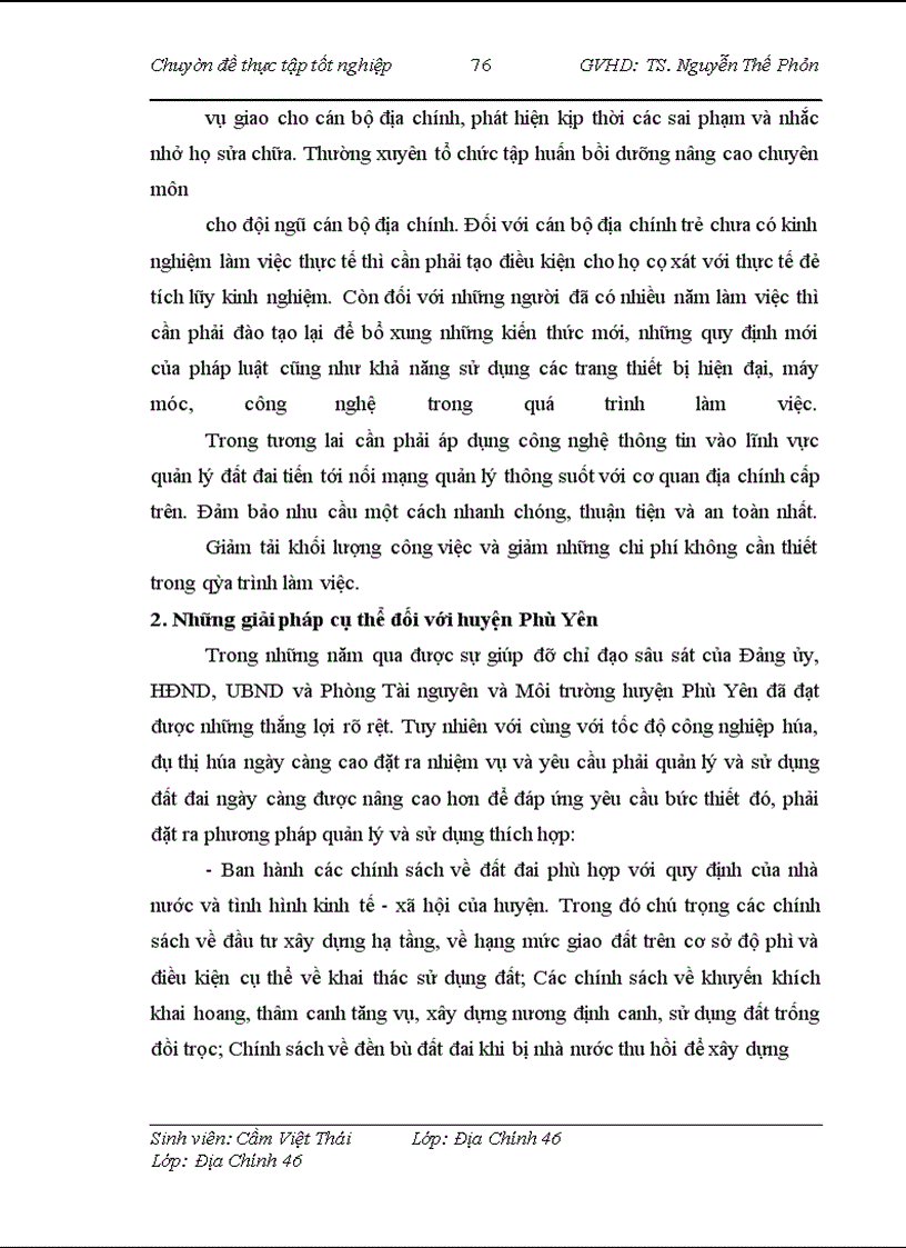 image for page Tình hình quản lý sử dụng đất trên địa bàn huyện Phù Yên, tỉnh Sơn La