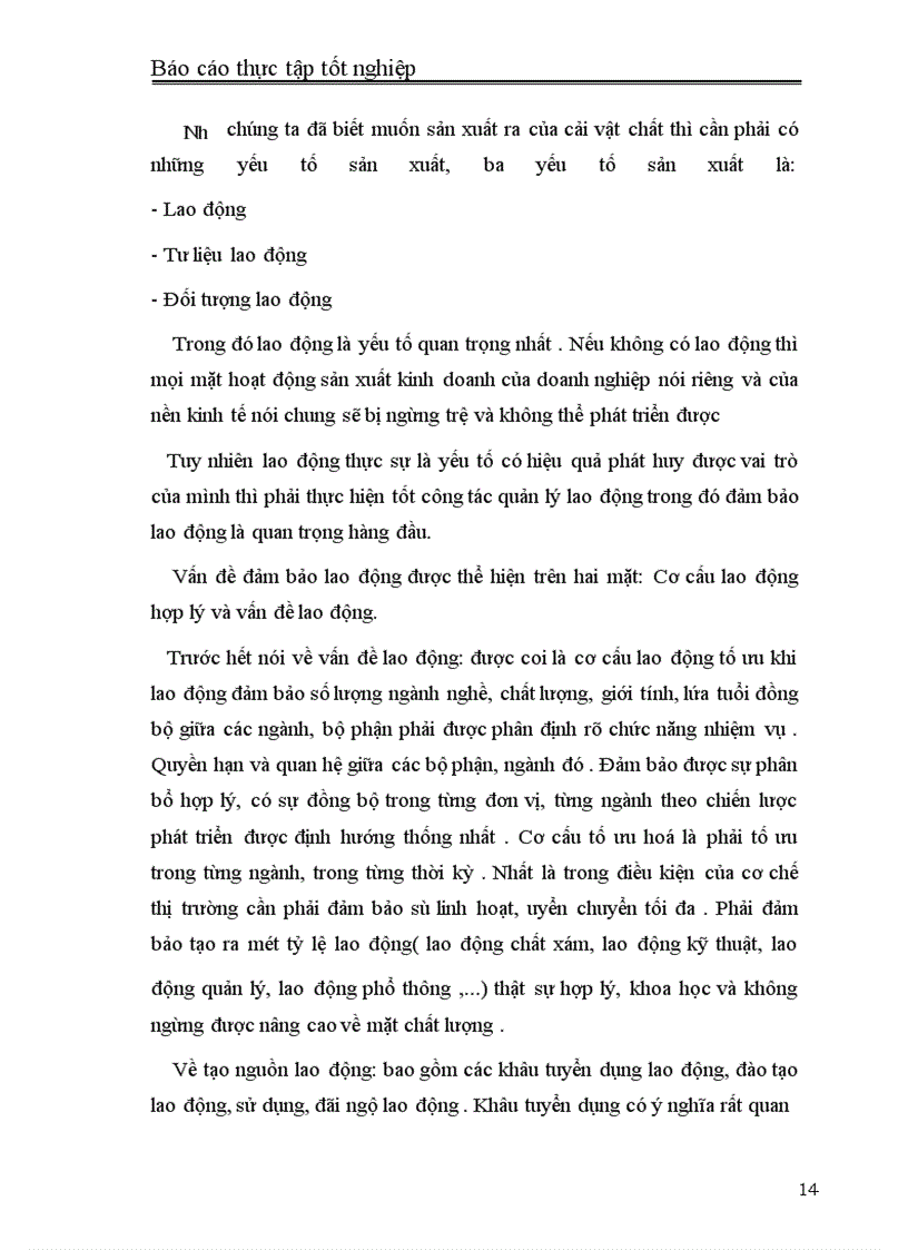 image for page Báo cáo về công tác quản lý lao động tại công ty xây dựng và khai thác mỏ hoà phát