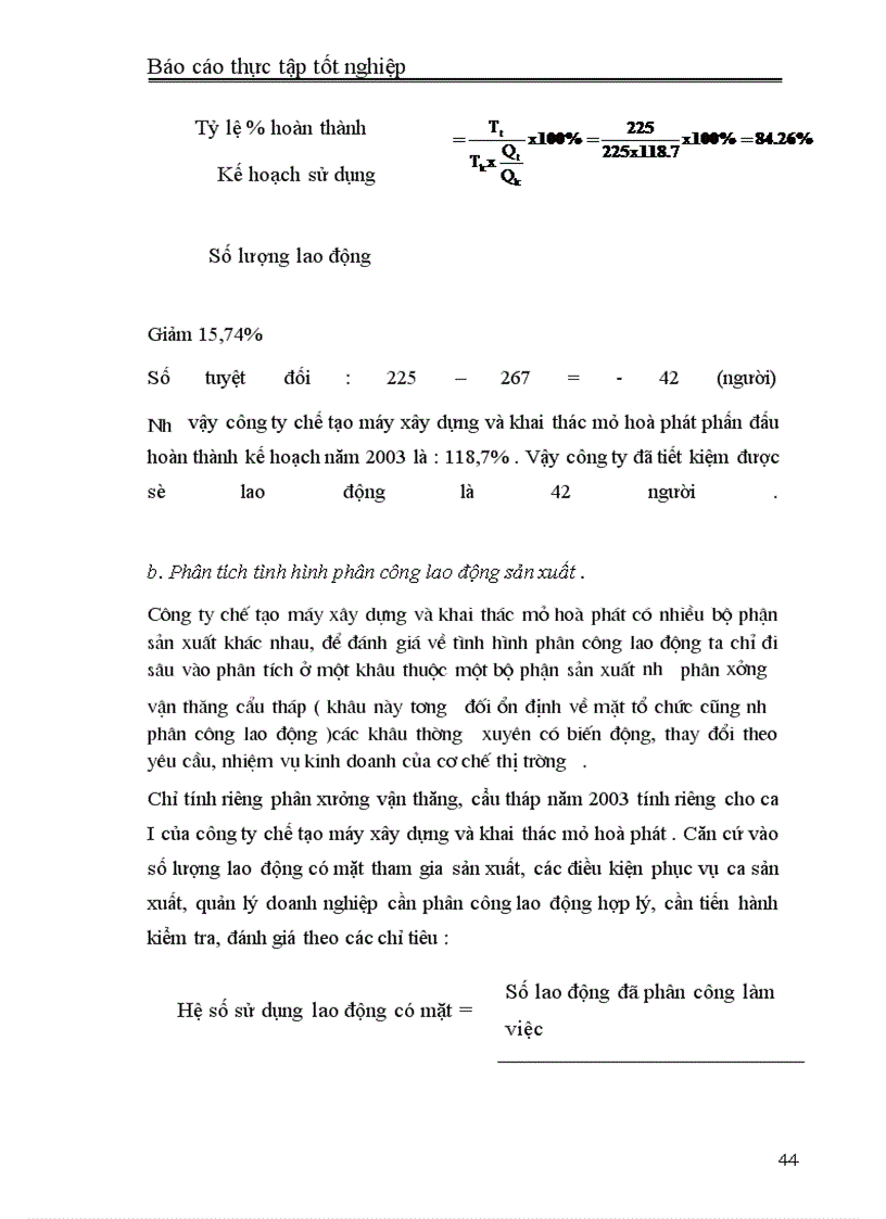 image for page Báo cáo về công tác quản lý lao động tại công ty xây dựng và khai thác mỏ hoà phát