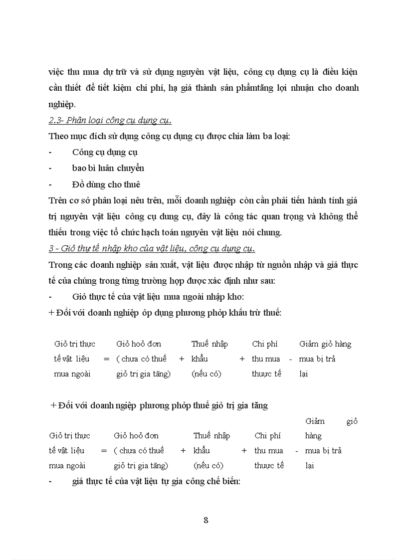 image for page Kế toán nguyên vật liệu – công cụ dụng cụ tại Công ty Khách Sạn Du Lịch Thắng Lợi