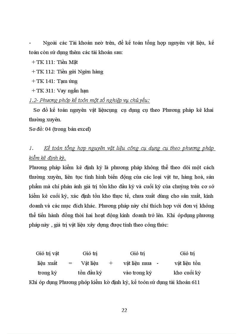 image for page Kế toán nguyên vật liệu – công cụ dụng cụ tại Công ty Khách Sạn Du Lịch Thắng Lợi