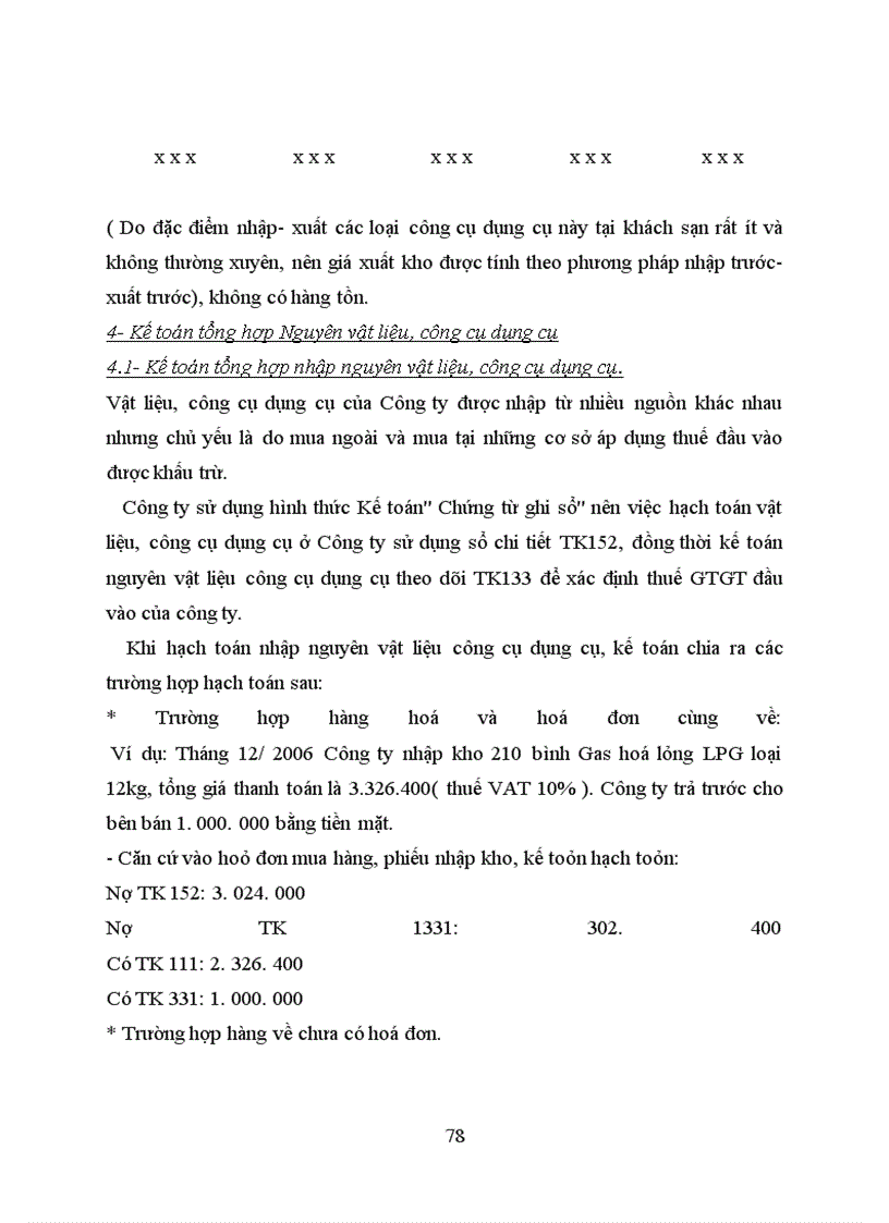 image for page Kế toán nguyên vật liệu – công cụ dụng cụ tại Công ty Khách Sạn Du Lịch Thắng Lợi