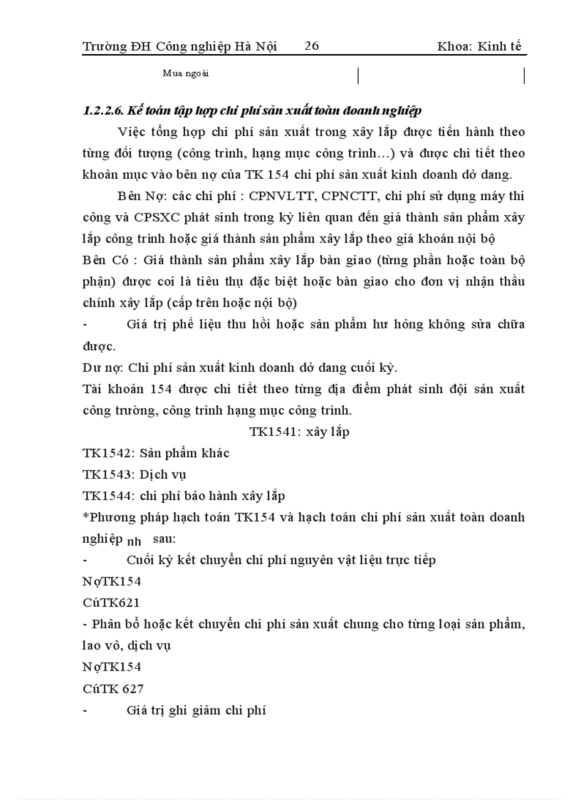 image for page Hoàn thiện công tác hạch toán chi phí sản xuất và tính giá thành sản phẩm tại Công ty xây dựng Sông Đà 8