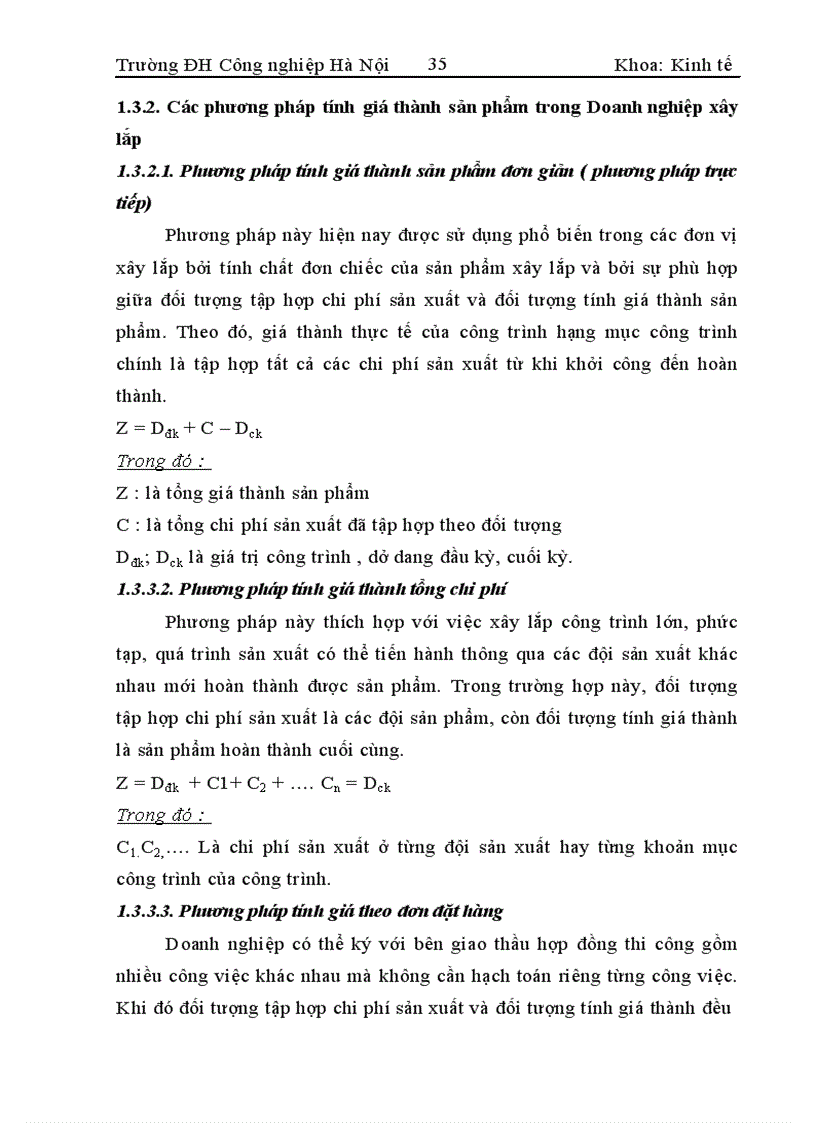 image for page Hoàn thiện công tác hạch toán chi phí sản xuất và tính giá thành sản phẩm tại Công ty xây dựng Sông Đà 8