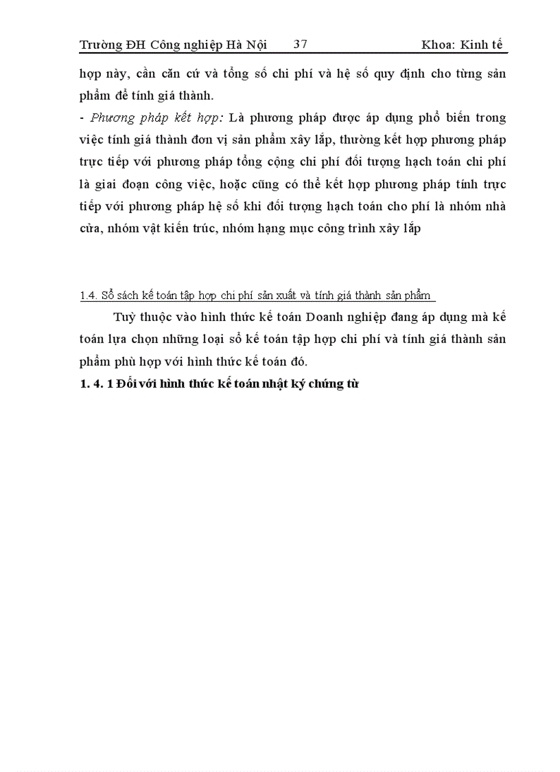 image for page Hoàn thiện công tác hạch toán chi phí sản xuất và tính giá thành sản phẩm tại Công ty xây dựng Sông Đà 8