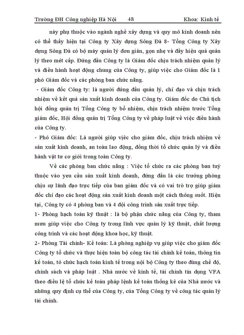 image for page Hoàn thiện công tác hạch toán chi phí sản xuất và tính giá thành sản phẩm tại Công ty xây dựng Sông Đà 8