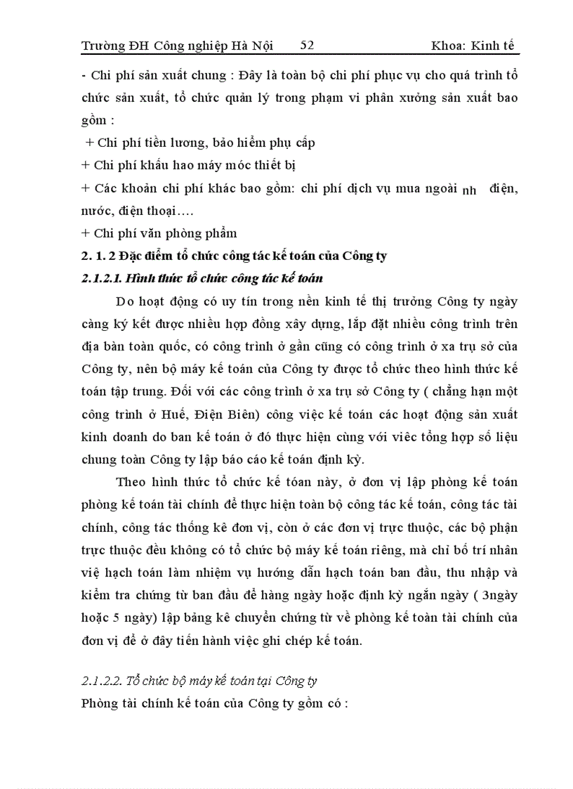 image for page Hoàn thiện công tác hạch toán chi phí sản xuất và tính giá thành sản phẩm tại Công ty xây dựng Sông Đà 8