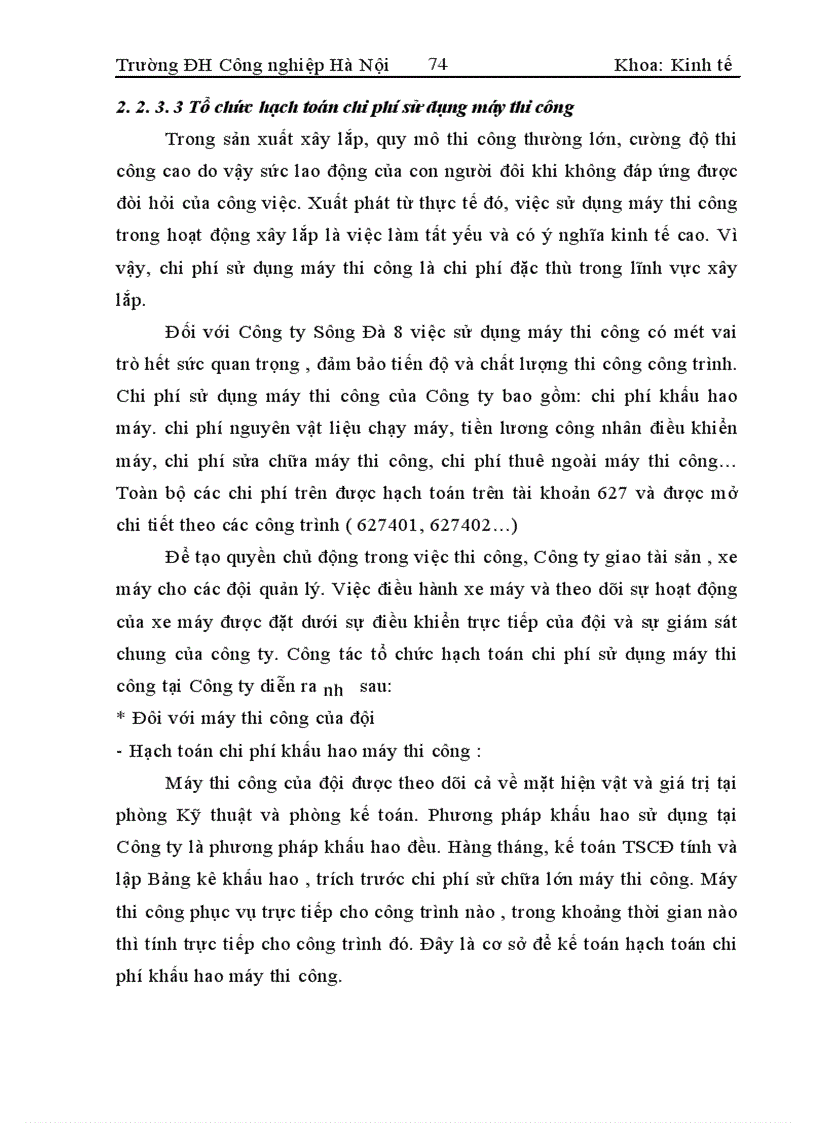 image for page Hoàn thiện công tác hạch toán chi phí sản xuất và tính giá thành sản phẩm tại Công ty xây dựng Sông Đà 8