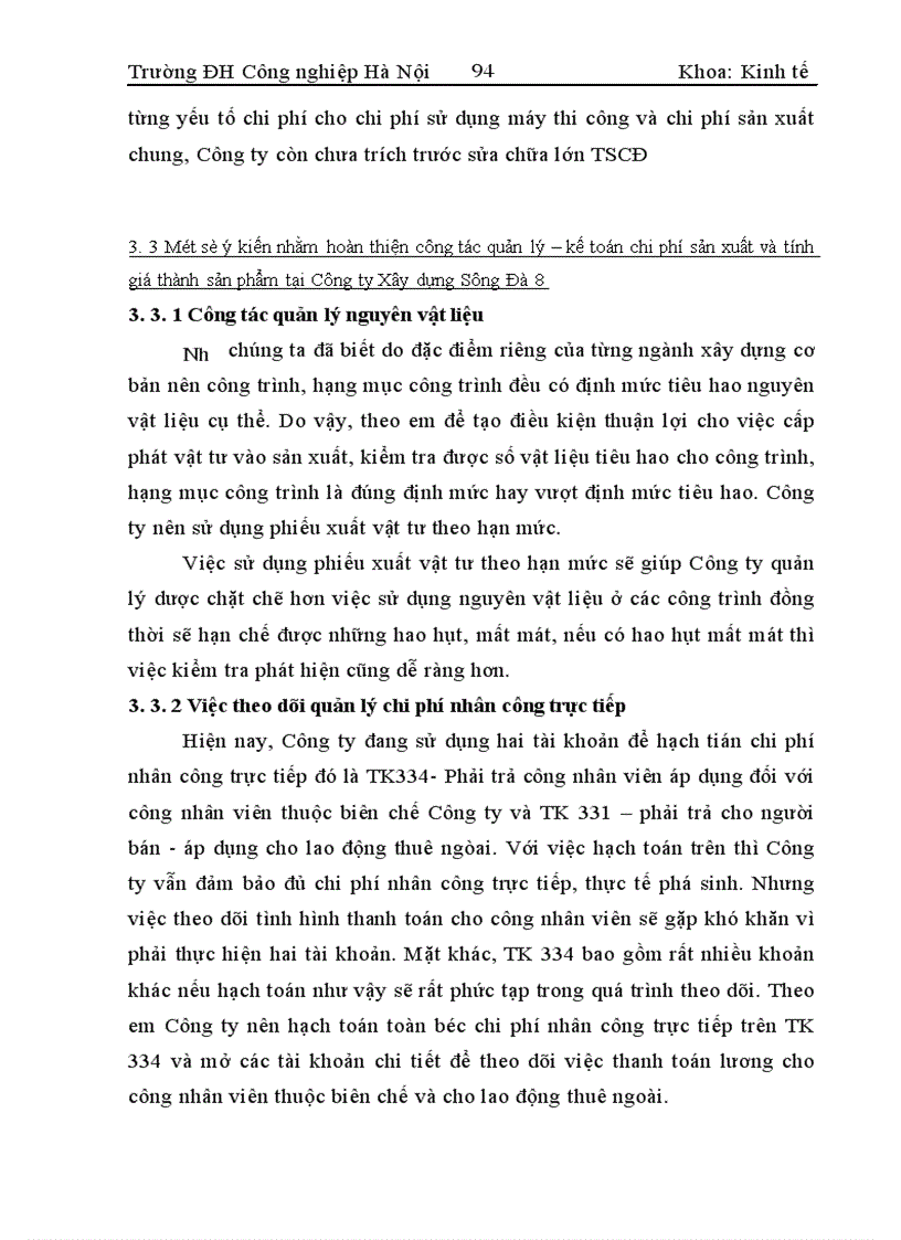 image for page Hoàn thiện công tác hạch toán chi phí sản xuất và tính giá thành sản phẩm tại Công ty xây dựng Sông Đà 8
