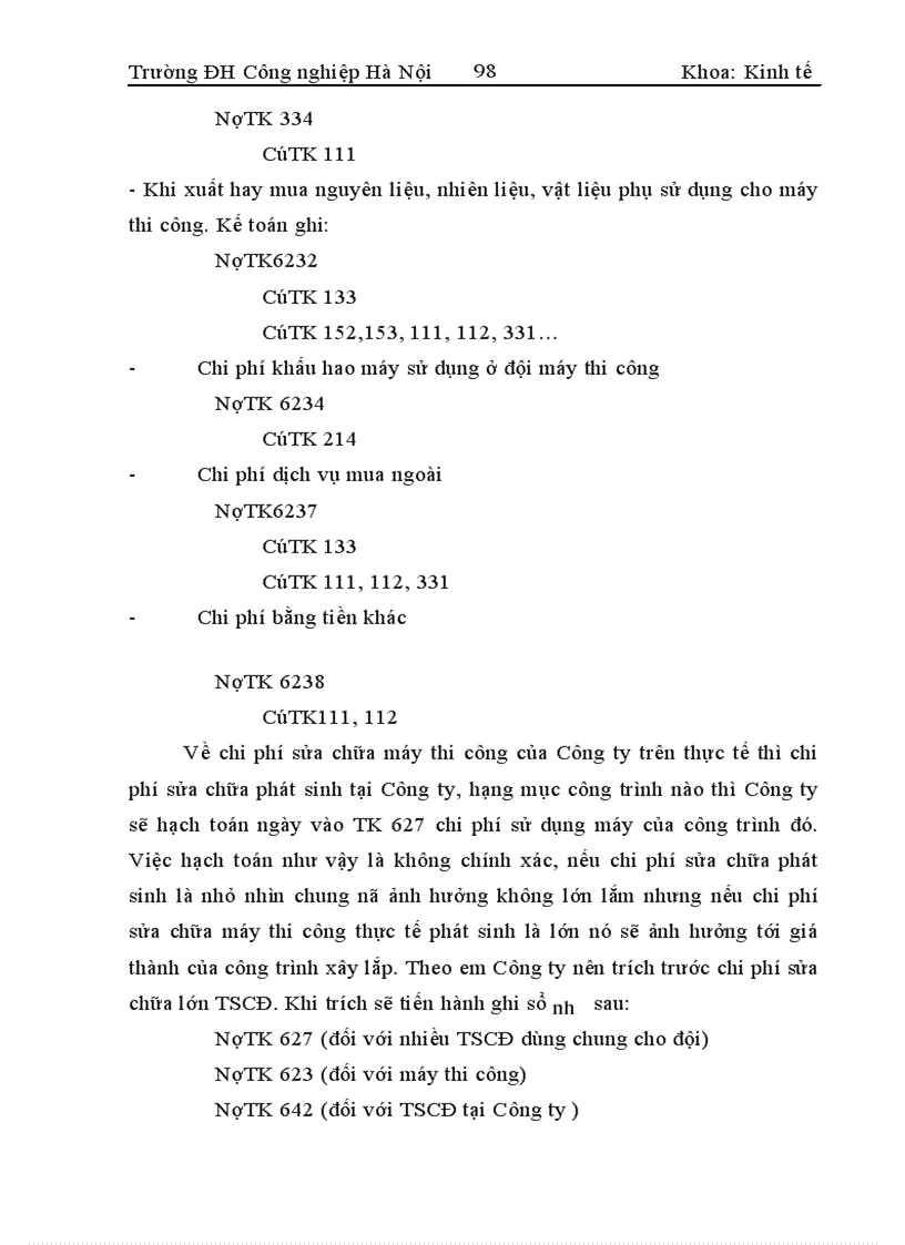image for page Hoàn thiện công tác hạch toán chi phí sản xuất và tính giá thành sản phẩm tại Công ty xây dựng Sông Đà 8