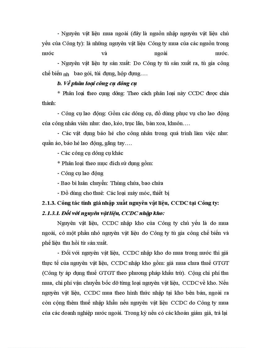 image for page Công tác kế toán nguyên liệu vật liệu và công cụ dụng cụ tại Công ty TNHH sản xuất và thương mại Hoàng Minh