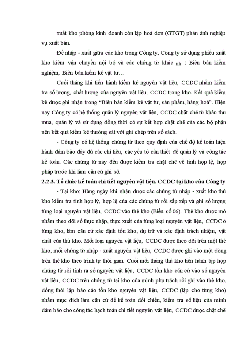 image for page Công tác kế toán nguyên liệu vật liệu và công cụ dụng cụ tại Công ty TNHH sản xuất và thương mại Hoàng Minh