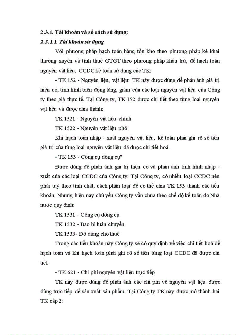 image for page Công tác kế toán nguyên liệu vật liệu và công cụ dụng cụ tại Công ty TNHH sản xuất và thương mại Hoàng Minh
