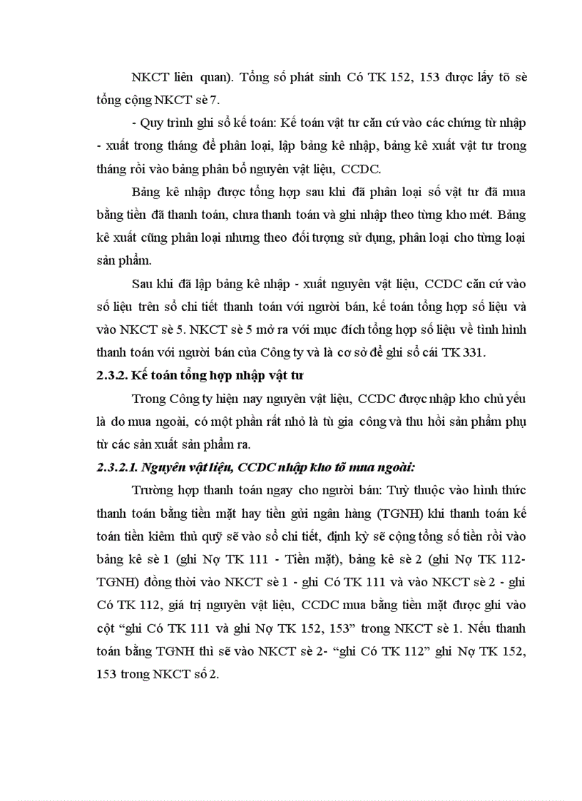 image for page Công tác kế toán nguyên liệu vật liệu và công cụ dụng cụ tại Công ty TNHH sản xuất và thương mại Hoàng Minh