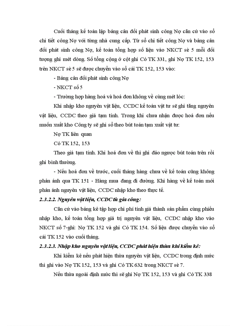 image for page Công tác kế toán nguyên liệu vật liệu và công cụ dụng cụ tại Công ty TNHH sản xuất và thương mại Hoàng Minh