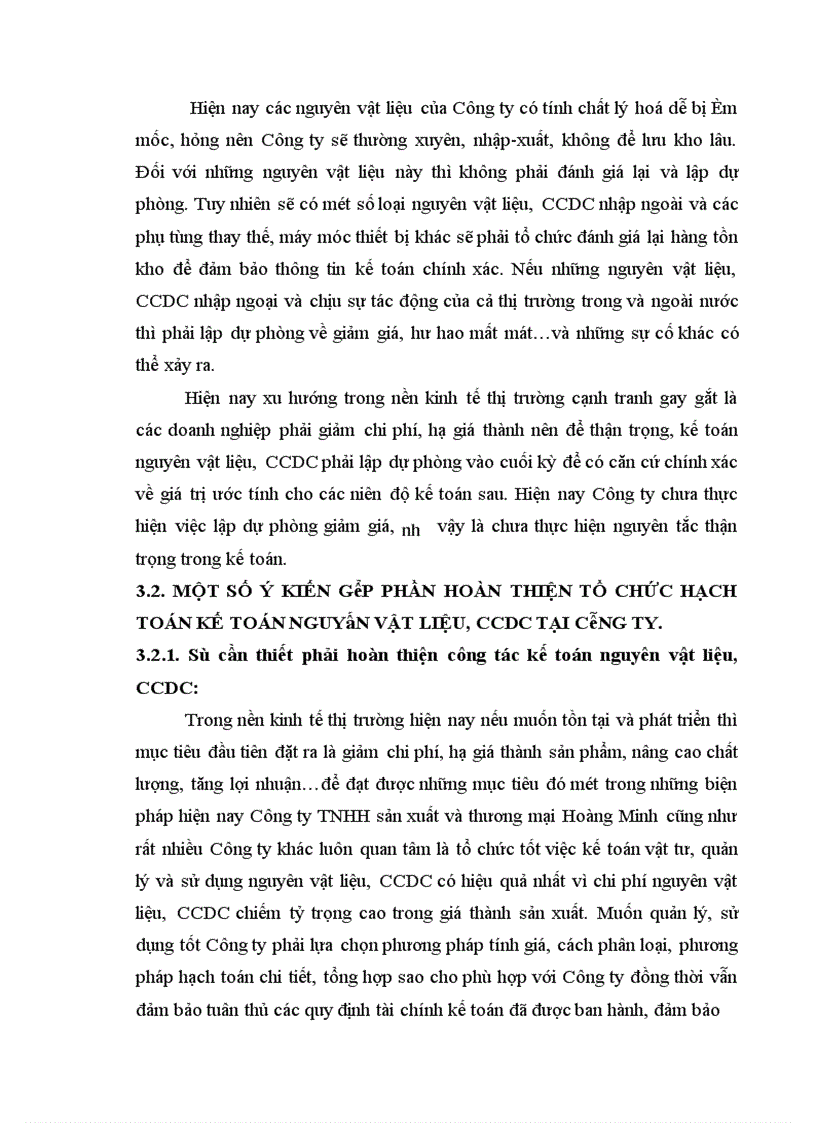 image for page Công tác kế toán nguyên liệu vật liệu và công cụ dụng cụ tại Công ty TNHH sản xuất và thương mại Hoàng Minh