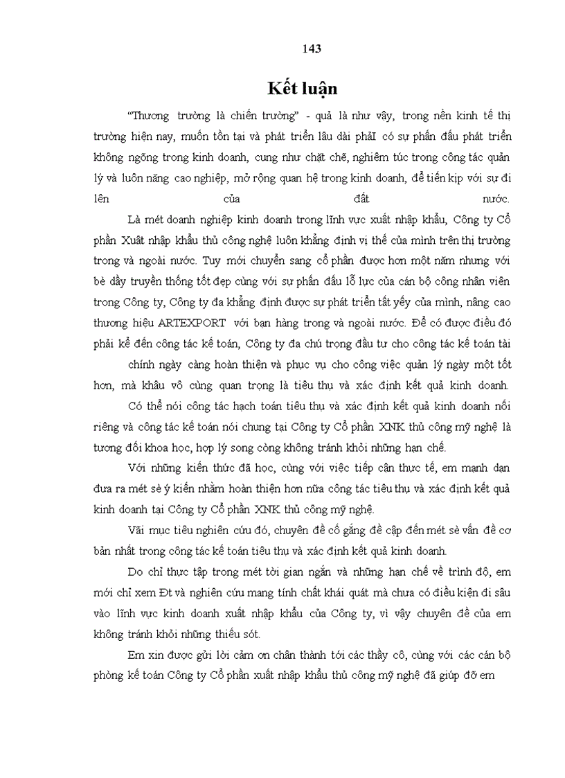 image for page Hoàn thiện công tác kế toán tiêu thụ và xác định kết quả kinh doanh tại Công ty Cổ phần Xuất Nhập khẩu thủ công mỹ nghệ