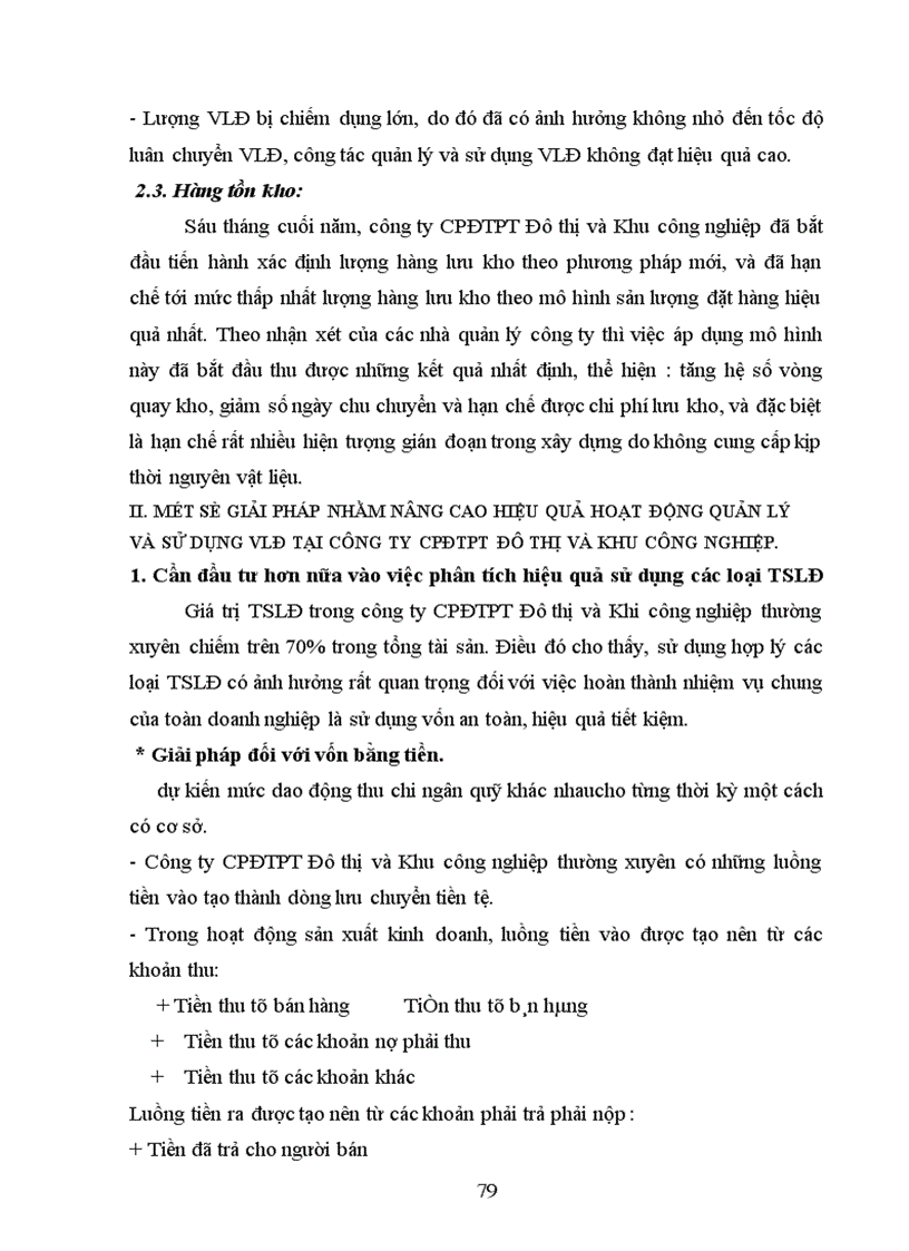 image for page Quản lý, sử dụng vốn lưu động tại Công ty cổ phần đầu tư phát triển đô thị và khu công nghiệp