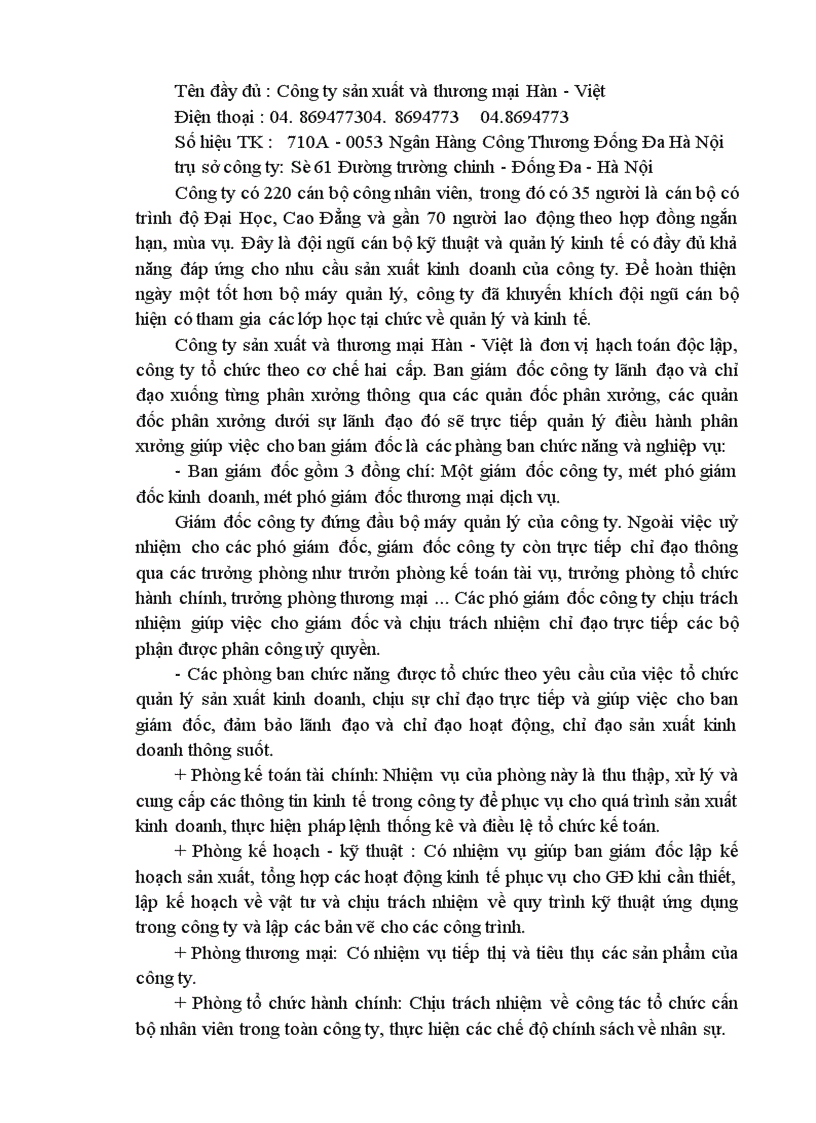 image for page Công ty sản xuất và thương mại Hàn - Việt