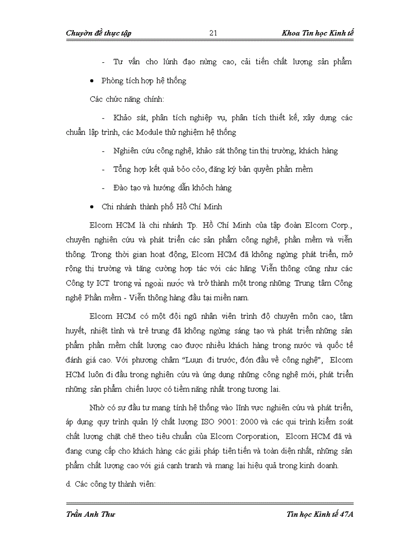 image for page Quản lý khách hàng tại công ty Cổ phần đầu tư phát triển công nghệ điện tử viễn thông – Elcom Corp